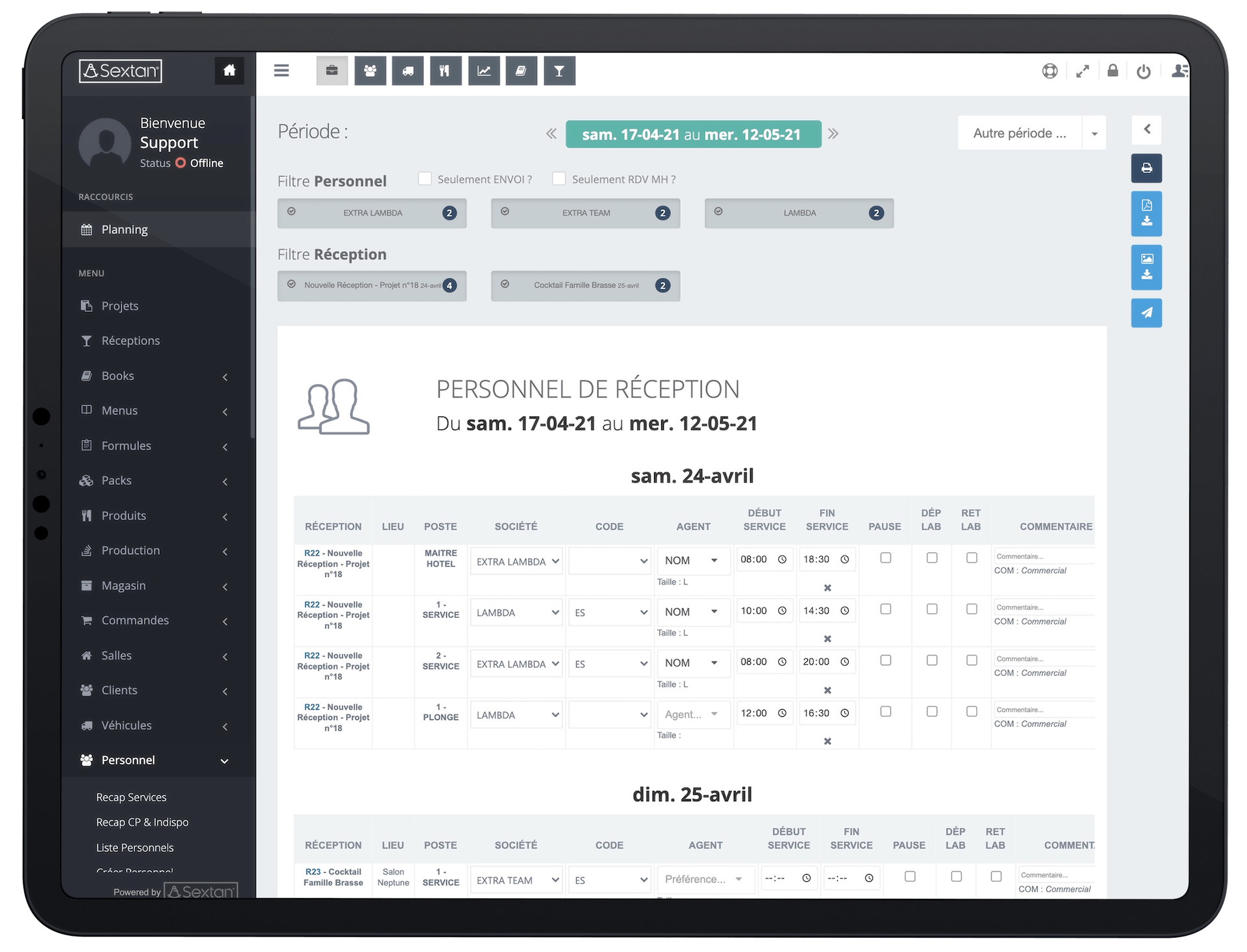 Module Personnel - Gestion RH et planning des équipes